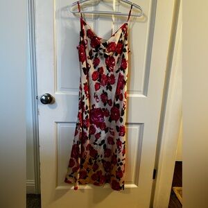 Midi rose slip dress